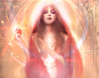 Mary Magdalene - Göttliches weibliches Orakel Art Poster Print
