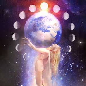 Visionary Art &quot;Aeon Sophia&quot;  - 4X6 matted altar art print