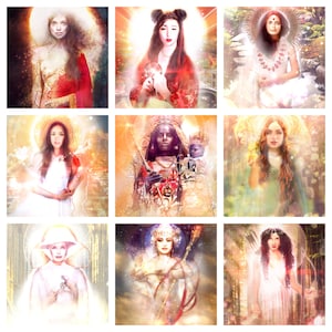 Divine Feminine Oracle Art - two 8X10 signed photographic prints for 40.00