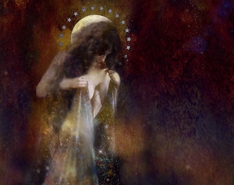 Night and Her train of Stars  - 24X36 Poster Print