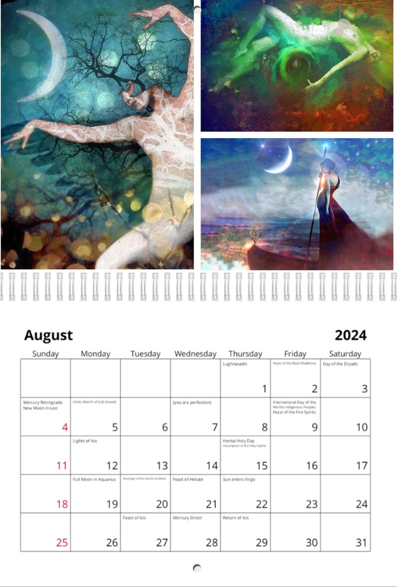 NEW: 2024 Calendar of the Divine Feminine SHIPS FREE image 7