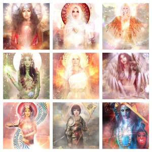 Divine Feminine Oracle Art Altar Art 8x10 art prints image 2