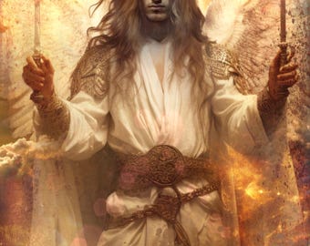 St. Michael the Archangel   - 4X6 Matted and Signed Fine Art Gallery Print