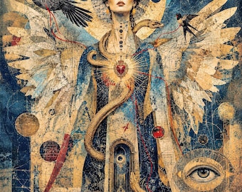 Anamnesis - Keeper of the Living Mystery - Matted 4X6 Altar  Art Print