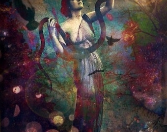 Dance of the Serpents - Matted and Signed 8X10 Gallery Print Goddess Art