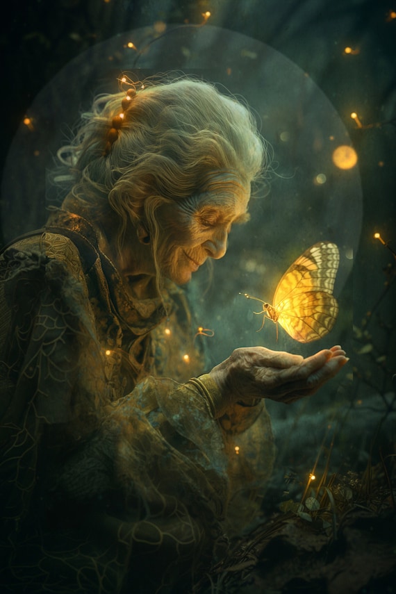 Alchemy of the Crone - Mini Altar Art Matted 4X6  Art Print