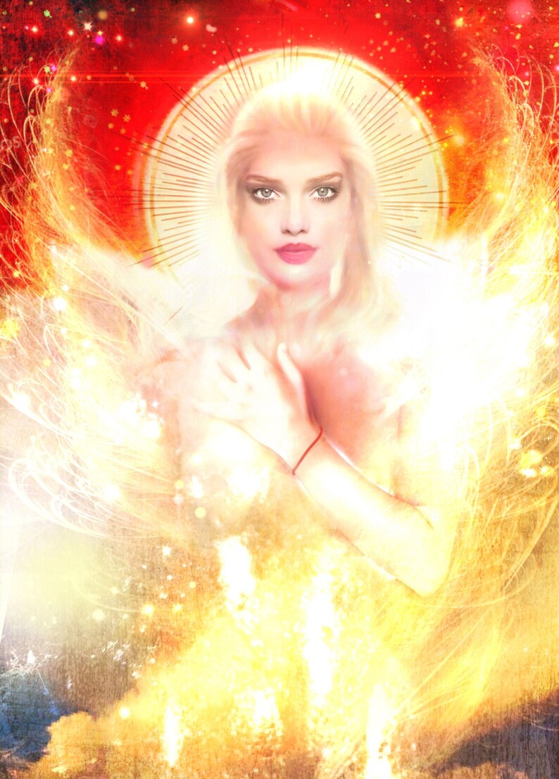 Shekinah Divine Feminine Oracle Art Poster Print image 1