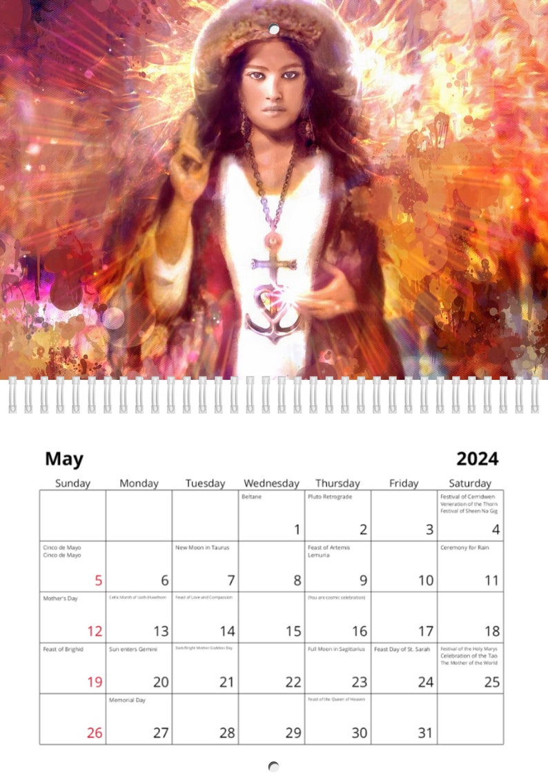 NEW: 2024 Calendar of the Divine Feminine SHIPS FREE image 6