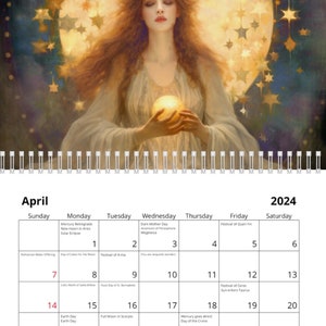 NEW: 2024 Calendar of the Divine Feminine SHIPS FREE image 5