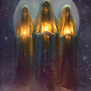 The Sisters of Avalon - 4X6 Matted Altar Art Print