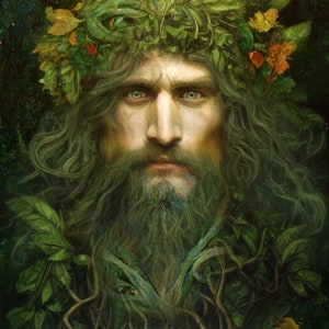 NEW: The Green Man - 5X7 Greeting Card