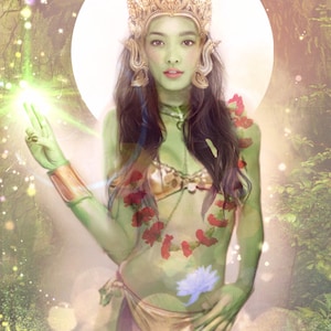 Green Tara  - 4X6 Altar Art Gallery Print