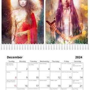 NEW: 2024 Calendar of the Divine Feminine SHIPS FREE image 9