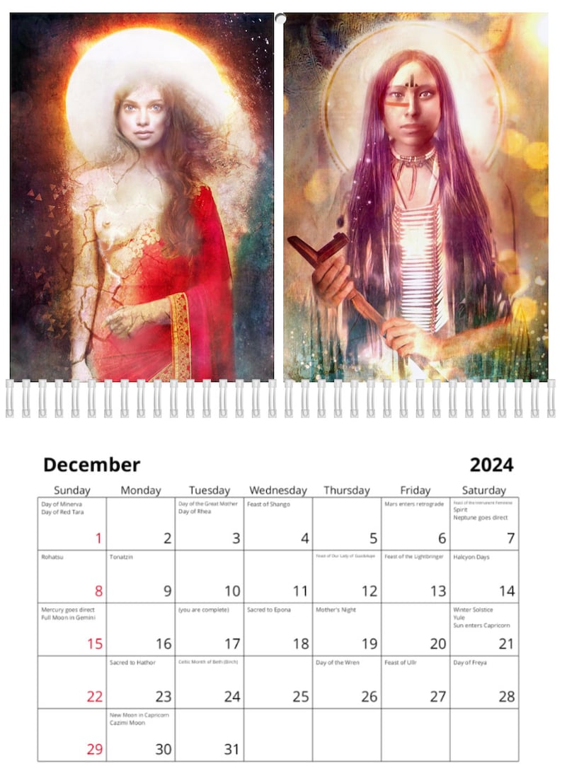 NEW: 2024 Calendar of the Divine Feminine SHIPS FREE image 9