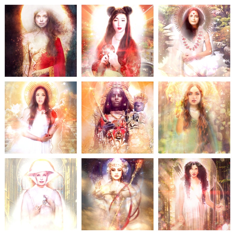 Divine Feminine Oracle Art Altar Art 8x10 art prints image 1