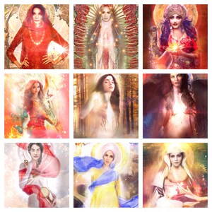 Divine Feminine Oracle Art Altar Art 8x10 art prints image 3