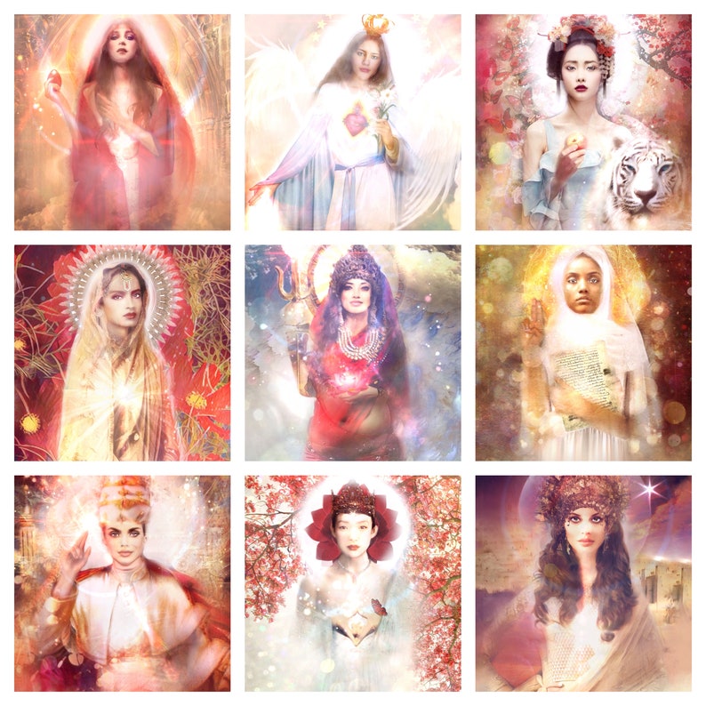 Divine Feminine Oracle Art Altar Art 8x10 art prints image 4