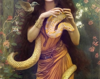 Hygieia - Goddess of Healing and Well Being- 8X10 Matted and Signed Gallery Art Print