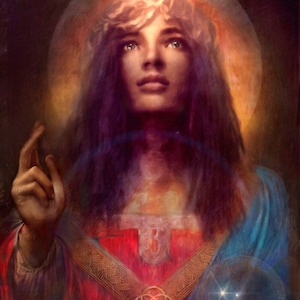 Salvatrix Mundi - 8x10 signierter und mattierter Metallic-Druck