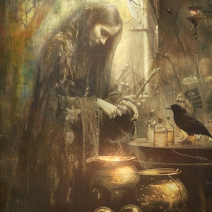 The Alchemist’s Daughter  - 4X6 Mini Altar Art Print