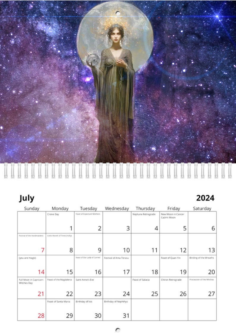 NEW: 2024 Calendar of the Divine Feminine SHIPS FREE image 8