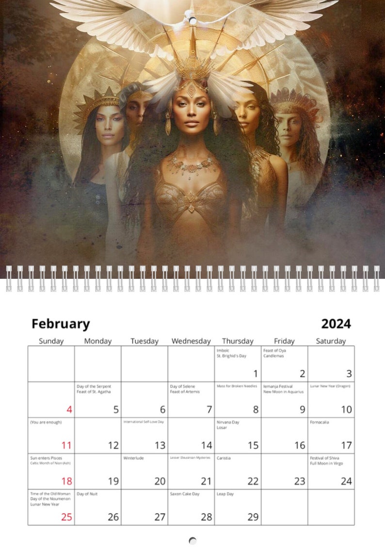 NEW: 2024 Calendar of the Divine Feminine SHIPS FREE image 2
