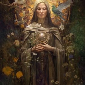 Hildegard Von Bingen - 4X6 Altar Art Print