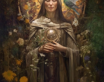 Hildegard Von Bingen - 4X6 Altar Art Print