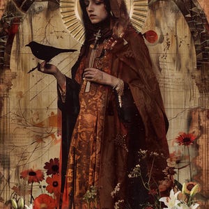 Der heilige Antonius von Padua - Schutzpatron der verlorenen Dinge, 4X6 mattierter Altar Kunstdruck