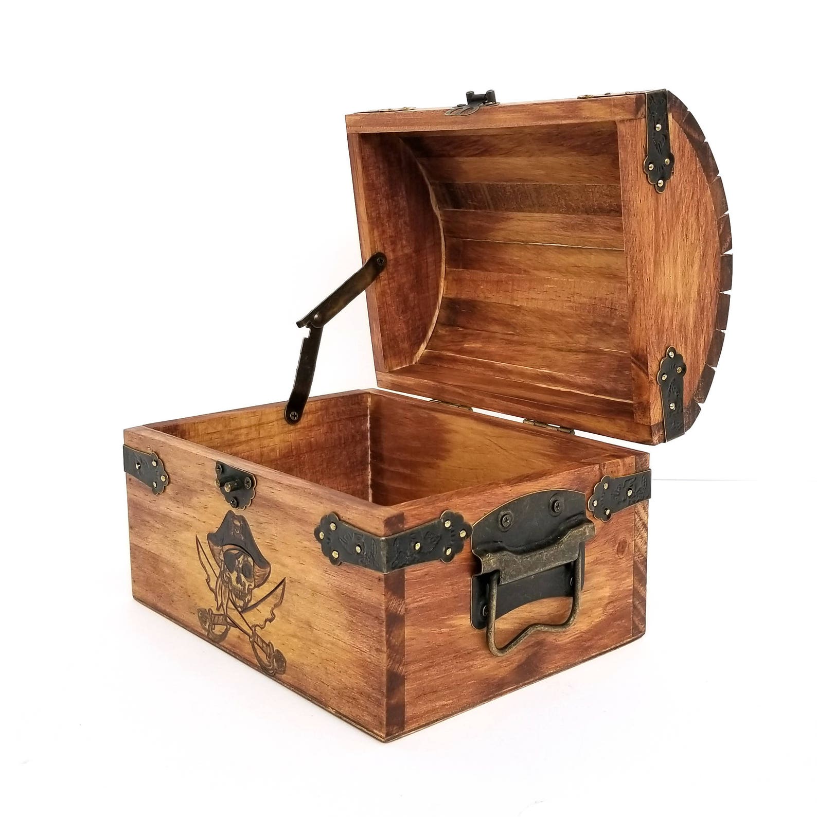 Small Treasure Chest / Personalized Pyrography Treasure Chest / Wood