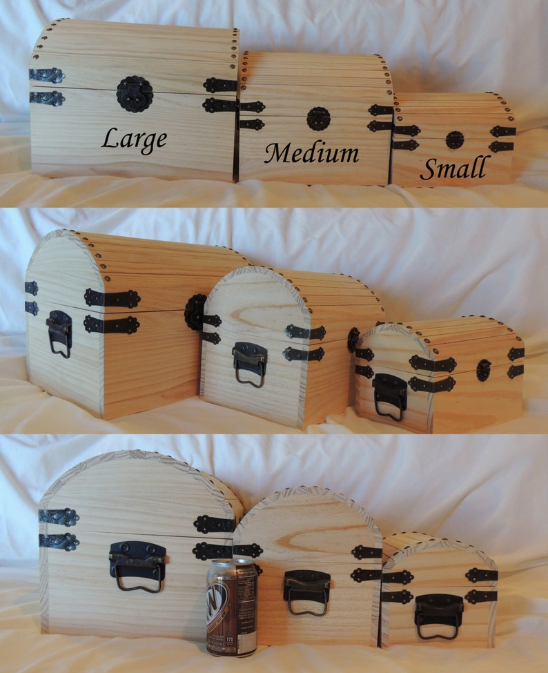 Small Treasure Chest / Personalized Pyrography Treasure Chest / Wood