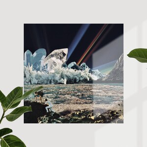30cm Collage Wall Art Poster &#39;Southern Lights&#39; by Arctic Sun