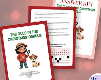 Christmas Escape Room Printable Kit | Holiday Puzzle Adventure Mystery Game for Kids