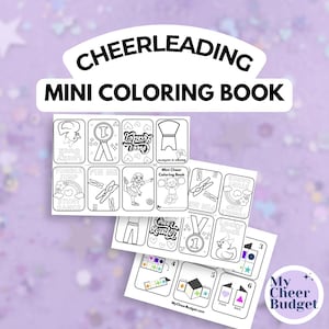 Cheerleading Coloring Book: Miniature Cheerleader Activity (Digital Download)