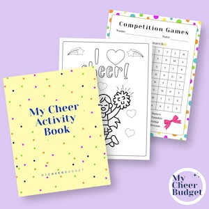Libro di attività di cheerleading competitivo per bambini: pagine da colorare, bingo (download digitale)