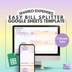 Shared Expenses Google Sheets Template – Easy Bill Splitter for Roommates, Couples, Trips (Digital)