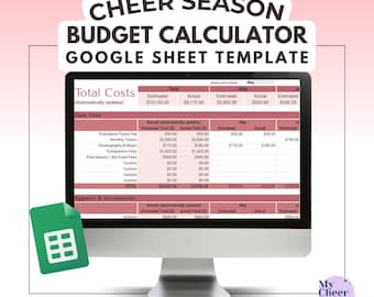 Competitive Cheer Expense Tracker: Google Sheets Budget (digital ...