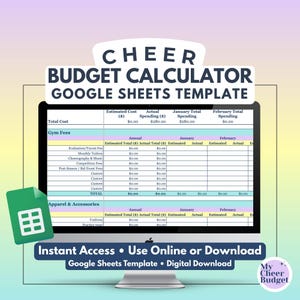 Competitive Cheer Expense Tracker: Google Sheets Budget (Digital Download)