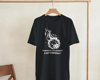 Camiseta Fireball blanca – Camiseta Fireball de DND – Camiseta Fireball de Cast – Camiseta divertida de Dungeons and Dragons RPG