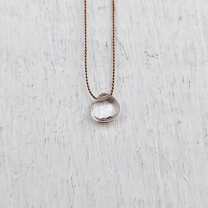 Crystal rock quartz necklace. April birthstone. Hyaline quartz necklace ,. No shipping until the end of August