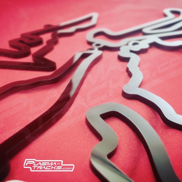 Race Track Ornaments. North American Road Racing Circuits Laser Cut Acrylic