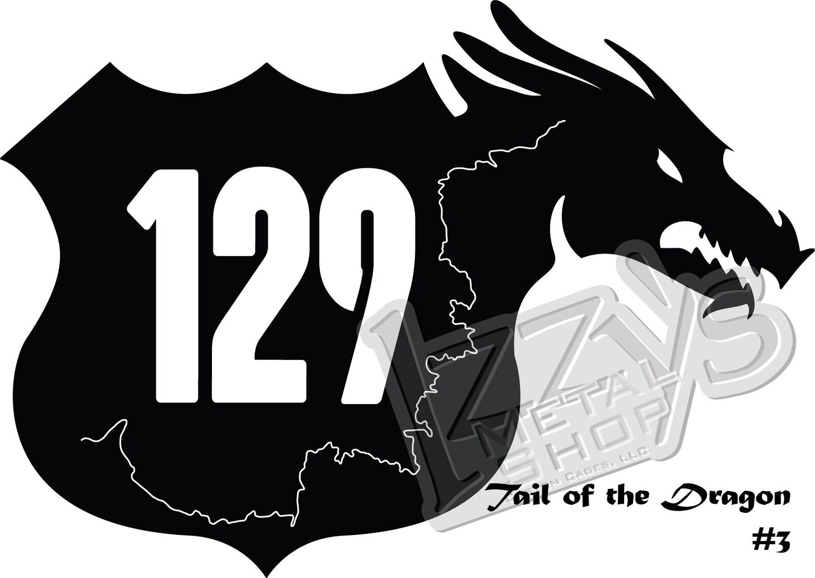 16 Inch Tail Of The Dragon At Deals Gap US 129 Etsy