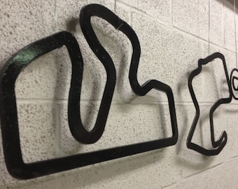Large Metal Race Track Wall Art, Garage Décor (37-48 inch)