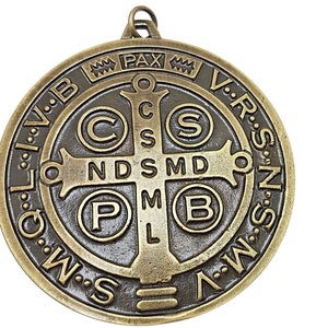 St Benefict XL medal 3&quot; / jubilee medal MRT/ medall extra grande San Benito 3&quot;