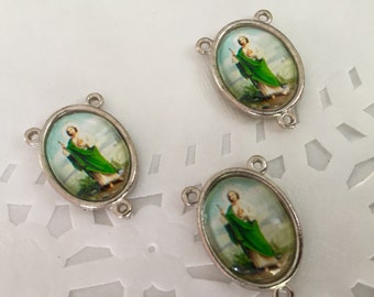 3 pc Rosary center pieces / St Jude /cruceros para Rosario San Judas/ rosary center/ crucero para Rosario