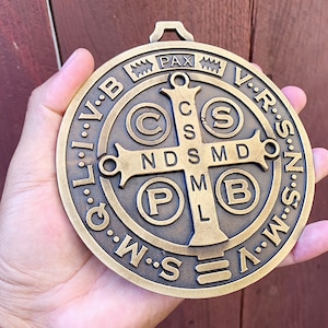 5 inch St Benefict XL Medaille/ Jubiläums Medaille MRT/ Medaillon extra grande San Benito 5 pulgadas