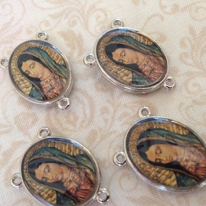 40 Rosary center pieces / Lady Of Guadalupe / cruceros para Rosario virgen de Guadalupe / rosary center/ crucero para Rosario