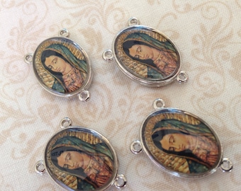 40 Rosary center pieces / Lady Of Guadalupe / cruceros para Rosario virgen de Guadalupe / rosary center/ crucero para Rosario