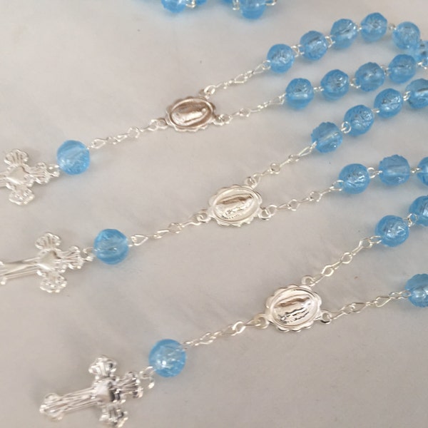 70 baptism favors mini rosaries/ communion favors/ decenario / recuerdito para bautizo/ christening favor