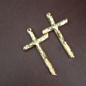Vintage Gold finish 2 crucifix for Rosary / cruces para Rosario en terminado Oro antiguo